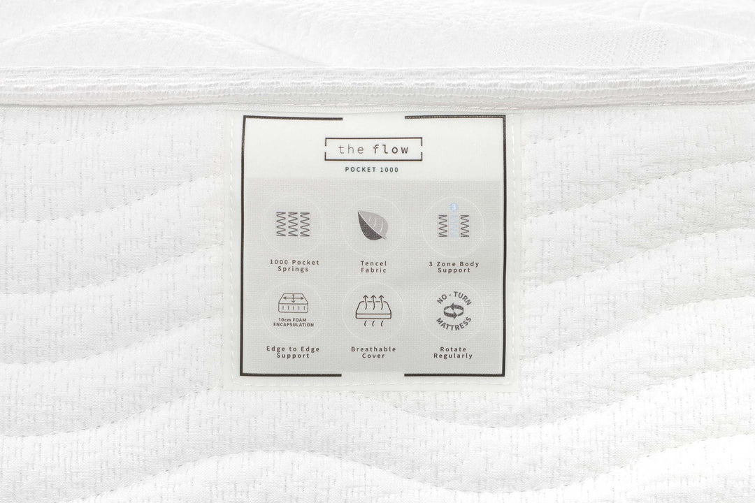 The Flow Pocket 1000 Mattress - 3ft Single - The Oak Bed Store