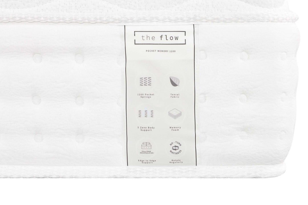 The Flow Pocket Memory 1200 Mattress - The Oak Bed Store