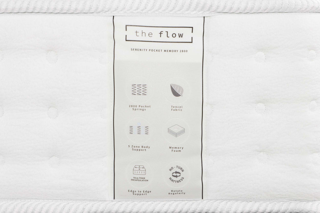 The Flow Serenity Pocket Memory 2800 Mattress - The Oak Bed Store