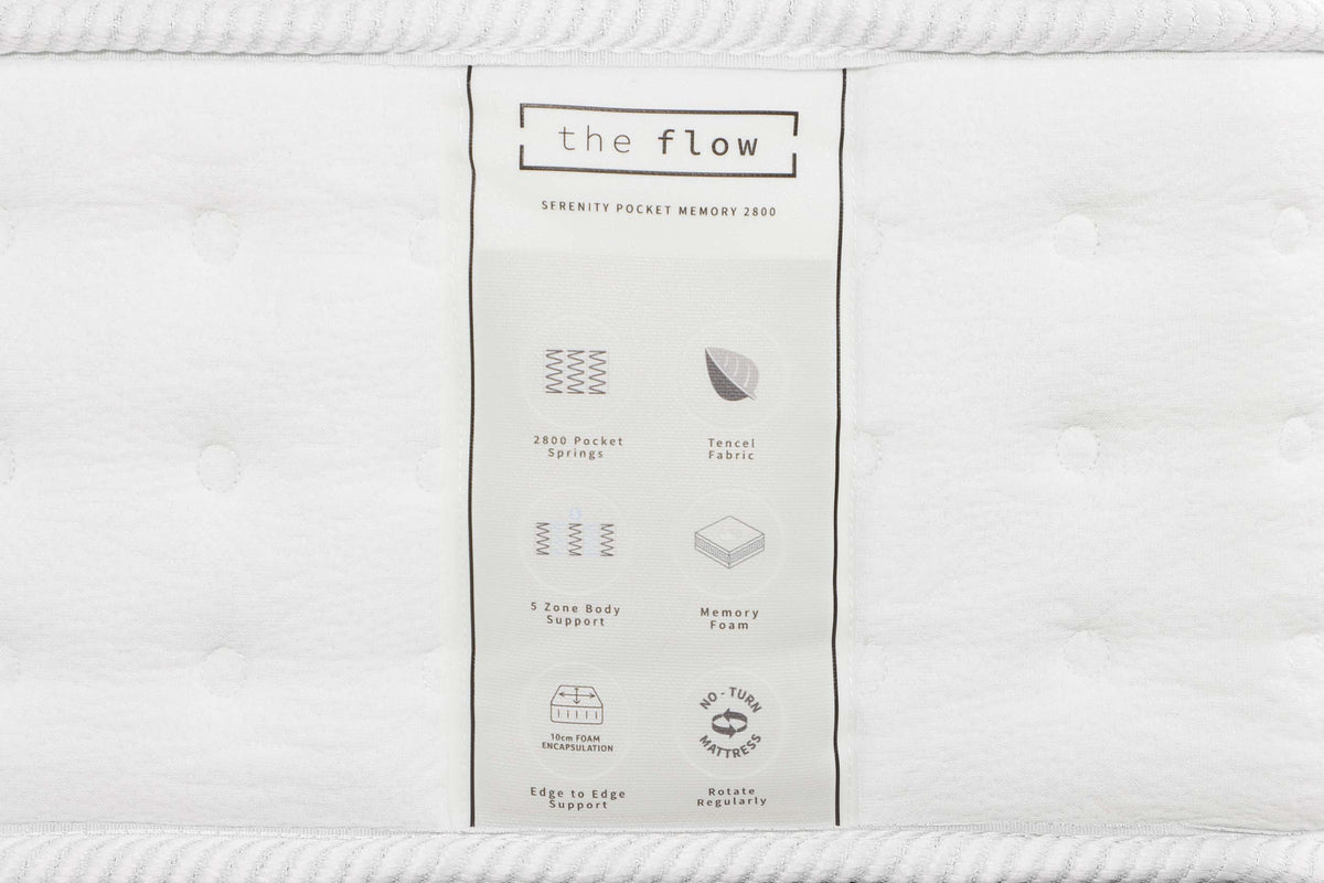 The Flow Serenity Pocket Memory 2800 Mattress - The Oak Bed Store