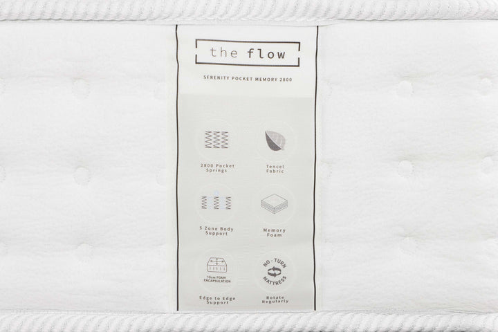 The Flow Serenity Pocket Memory 2800 Mattress - The Oak Bed Store