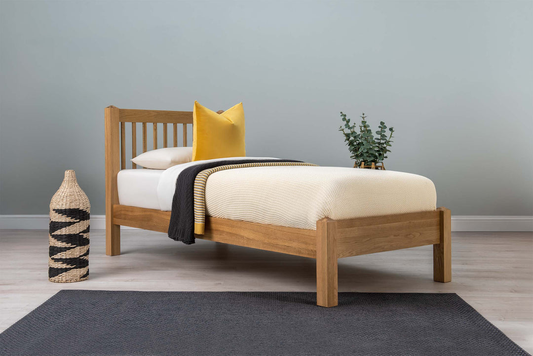 Trafalgar Solid Natural Oak Bed Frame - 3ft Single - The Oak Bed Store