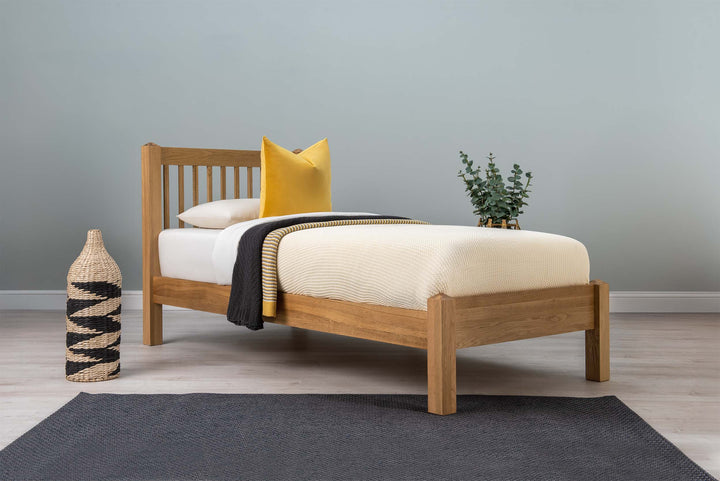 Trafalgar Solid Natural Oak Bed Frame - 3ft Single - The Oak Bed Store