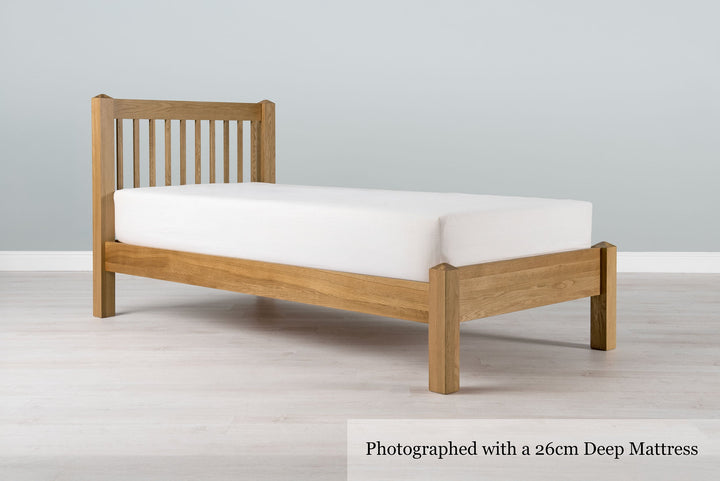 Trafalgar Solid Natural Oak Bed Frame - 3ft Single - The Oak Bed Store