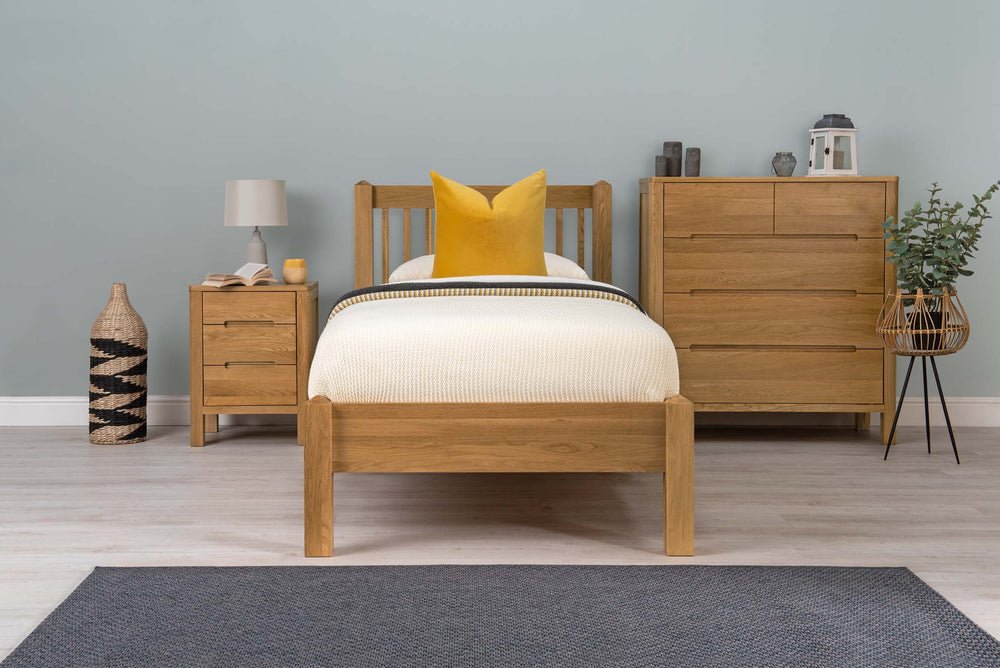 Trafalgar Solid Natural Oak Bed Frame - 3ft Single - The Oak Bed Store