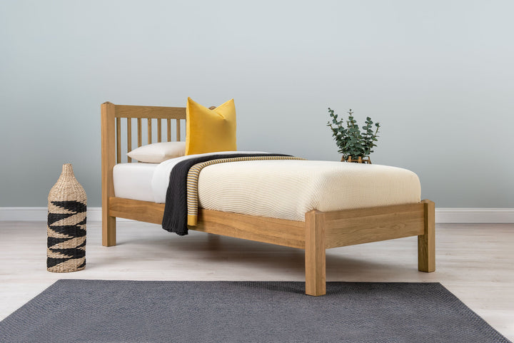 Trafalgar Solid Natural Oak Bed Frame - 3ft Single - The Oak Bed Store