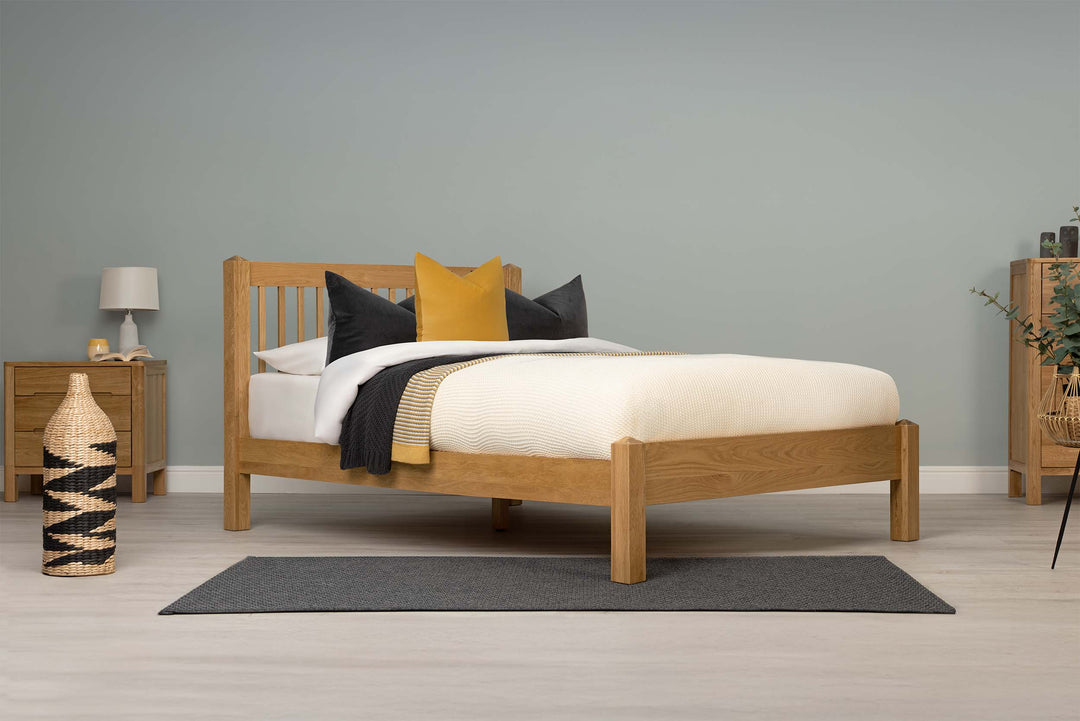 Trafalgar Solid Natural Oak Bed Frame - 4ft6 Double - The Oak Bed Store