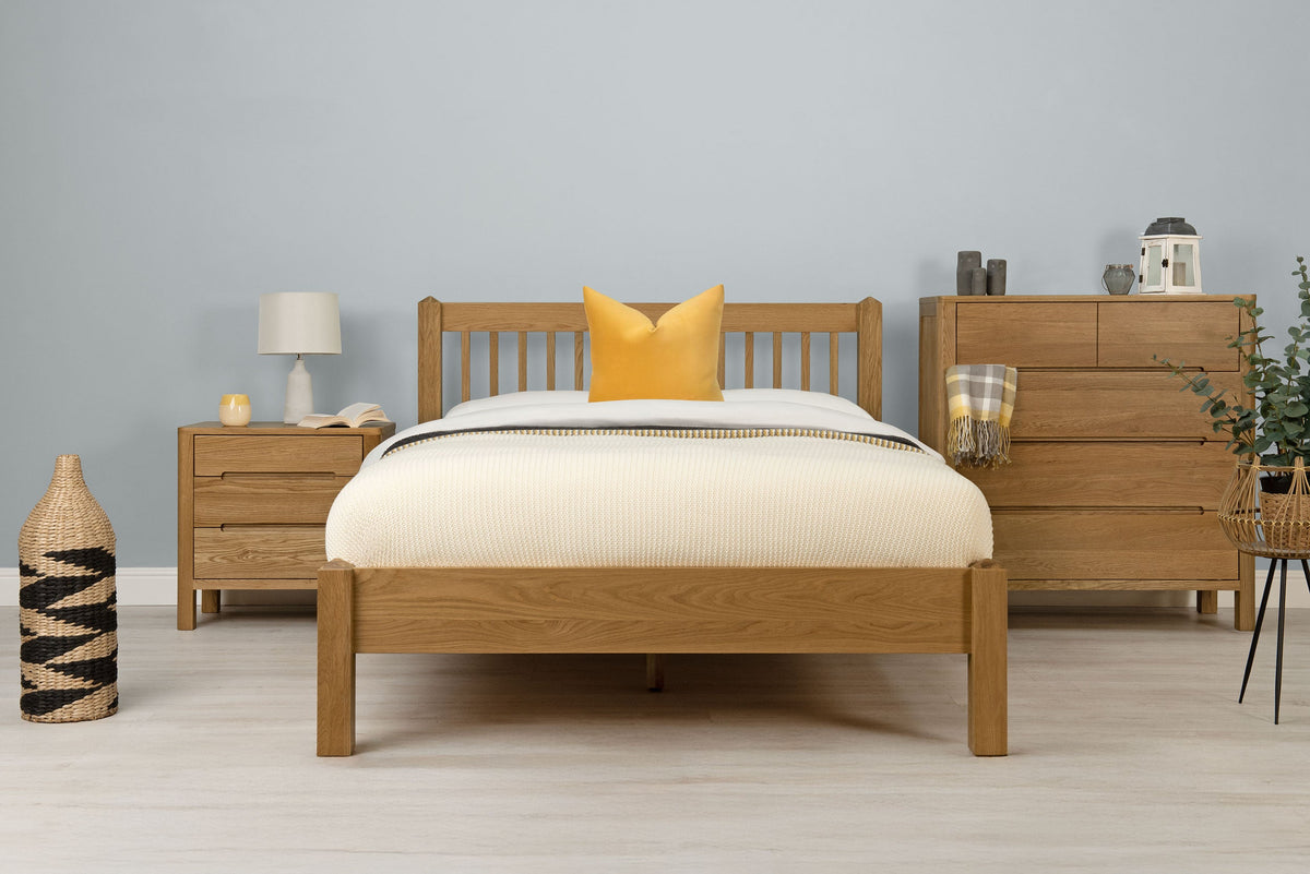 Trafalgar Solid Natural Oak Bed Frame - 4ft6 Double - The Oak Bed Store