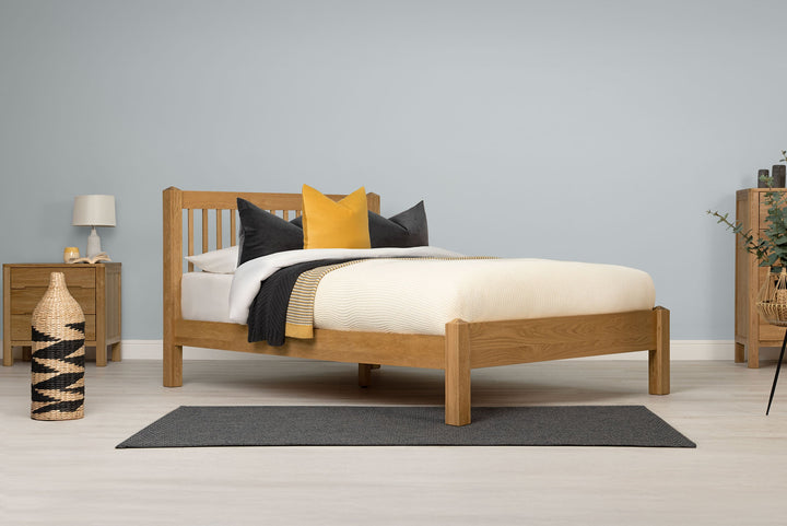 Trafalgar Solid Natural Oak Bed Frame - 4ft6 Double - The Oak Bed Store
