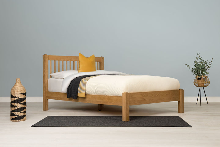 Trafalgar Solid Natural Oak Bed Frame - 4ft6 Double - The Oak Bed Store
