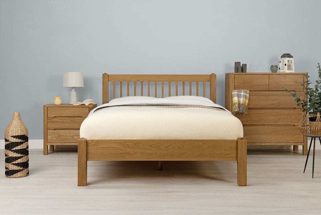 Trafalgar Solid Natural Oak Bed Frame - 4ft6 Double - The Oak Bed Store