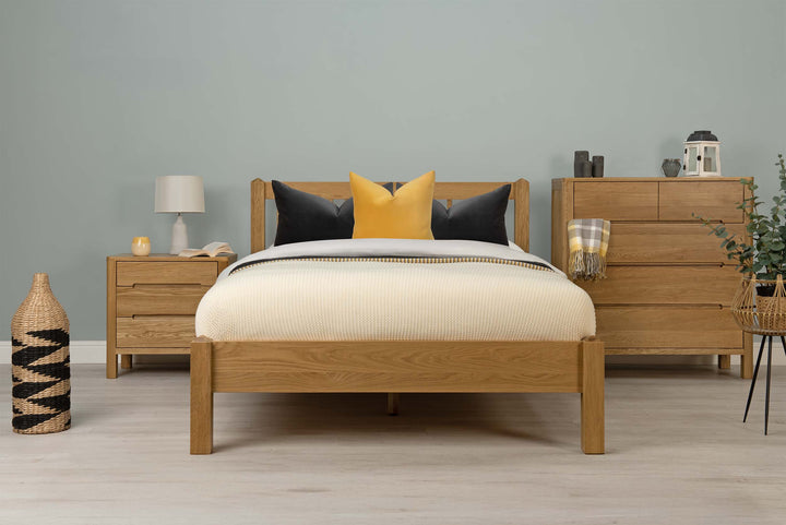 Trafalgar Solid Natural Oak Bed Frame - 4ft6 Double - The Oak Bed Store