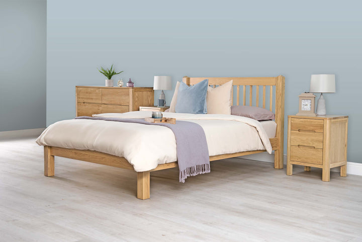 Trafalgar Solid Natural Oak Bed Frame - 4ft6 Double - The Oak Bed Store