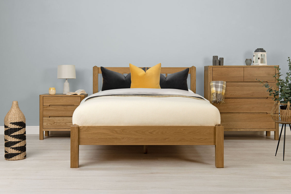 Trafalgar Solid Natural Oak Bed Frame - 4ft6 Double - The Oak Bed Store
