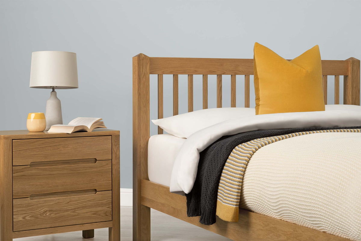Trafalgar Solid Natural Oak Bed Frame - 4ft6 Double - The Oak Bed Store