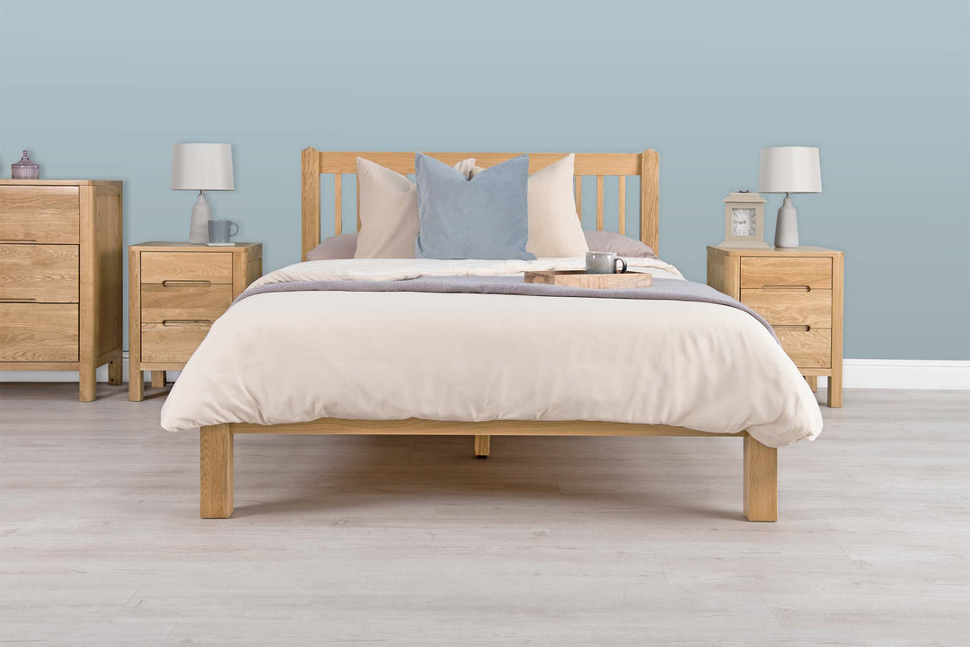 Trafalgar Solid Natural Oak Bed Frame - 4ft6 Double - The Oak Bed Store