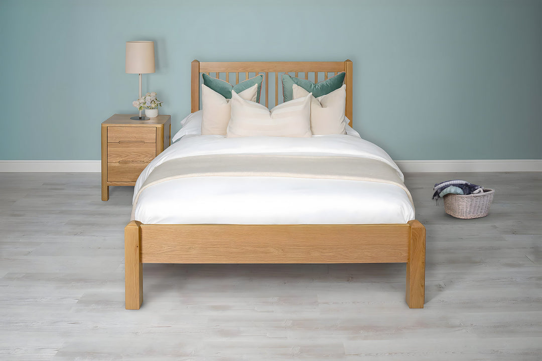 Trafalgar Solid Natural Oak Bed Frame - 5ft King Size - The Oak Bed Store