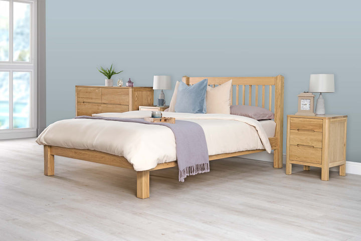 Trafalgar Solid Natural Oak Bed Frame - 5ft King Size - The Oak Bed Store