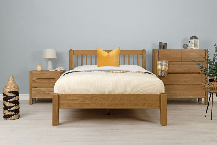 Trafalgar Solid Natural Oak Bed Frame - 5ft King Size - The Oak Bed Store