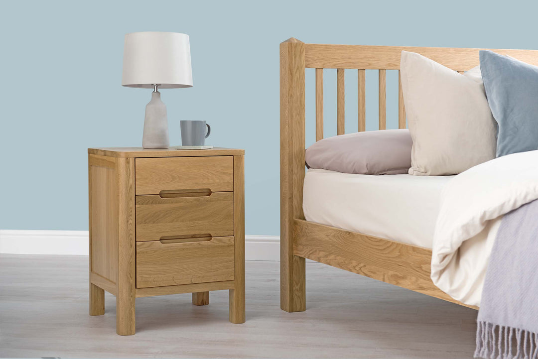 Trafalgar Solid Natural Oak Bed Frame - 5ft King Size - The Oak Bed Store