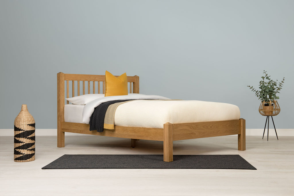 Trafalgar Solid Natural Oak Bed Frame - 5ft King Size - The Oak Bed Store