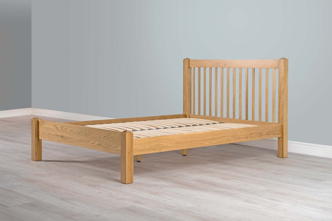 Trafalgar Solid Natural Oak Bed Frame - 5ft King Size - The Oak Bed Store