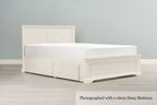 Westcott Soft White Solid Wood Storage Bed Frame - 5ft King Size - The Oak Bed Store