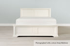 Westcott Soft White Solid Wood Storage Bed Frame - 5ft King Size - The Oak Bed Store