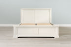 Westcott Soft White Solid Wood Storage Bed Frame - 5ft King Size - The Oak Bed Store