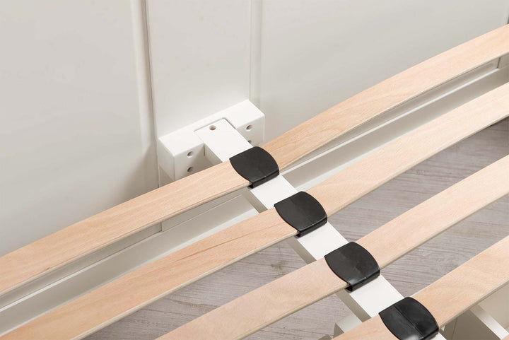 Westcott Soft White Solid Wood Storage Bed Frame - 5ft King Size - The Oak Bed Store