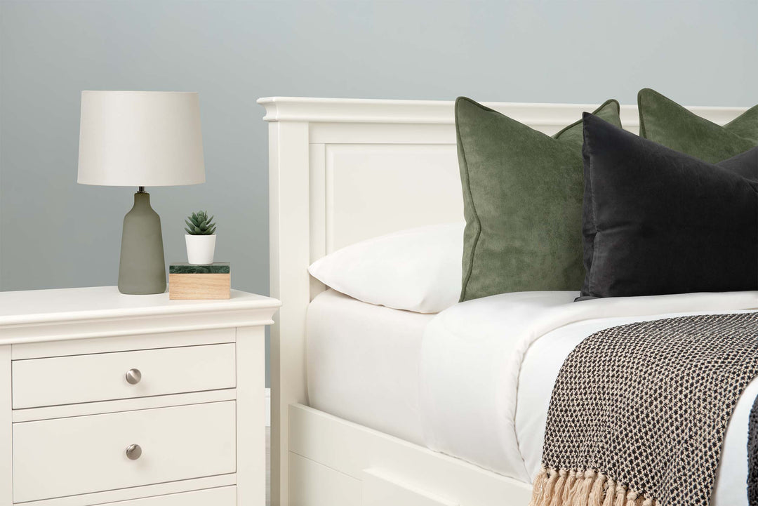 Westcott Soft White Solid Wood Storage Bed Frame - 5ft King Size - The Oak Bed Store