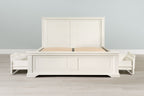 Westcott Soft White Solid Wood Storage Bed Frame - 5ft King Size - The Oak Bed Store