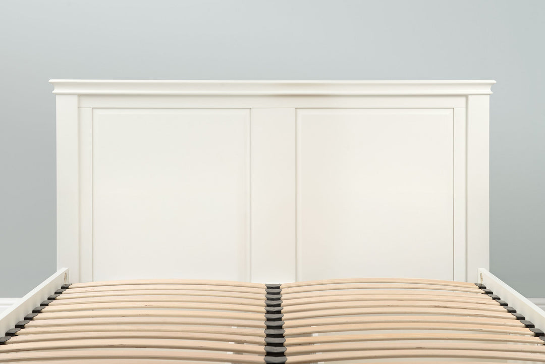 Westcott Soft White Solid Wood Storage Bed Frame - 6ft Super King - The Oak Bed Store