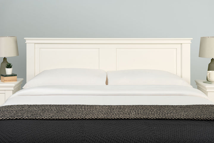 Westcott Soft White Solid Wood Storage Bed Frame - 6ft Super King - The Oak Bed Store