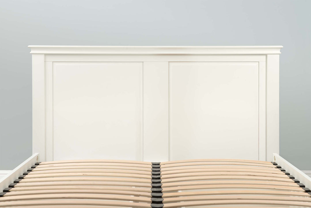 Westcott Soft White Solid Wood Storage Bed Frame - 6ft Super King - The Oak Bed Store