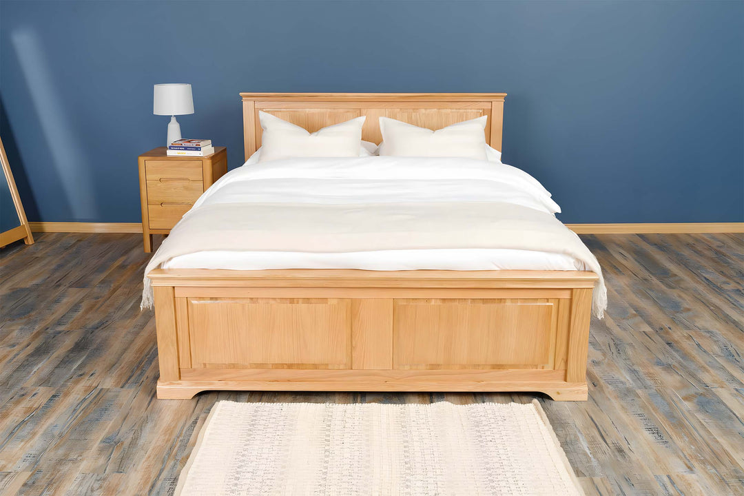 Westcott Solid Natural Oak Storage Bed Frame - 5ft King Size - The Oak Bed Store