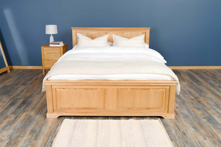 Westcott Solid Natural Oak Storage Bed Frame - 5ft King Size - The Oak Bed Store