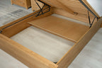 Wilmore Solid Natural Oak Ottoman Storage Bed Frame - 6ft Super King - The Oak Bed Store