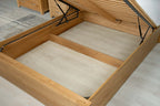 Wilmore Solid Natural Oak Ottoman Storage Bed Frame - 6ft Super King - The Oak Bed Store