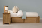 Wimbledon Solid Natural Oak Storage Bed Frame - 5ft King Size - The Oak Bed Store