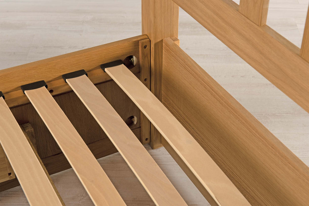 Wimbledon Solid Natural Oak Storage Bed Frame - 5ft King Size - The Oak Bed Store