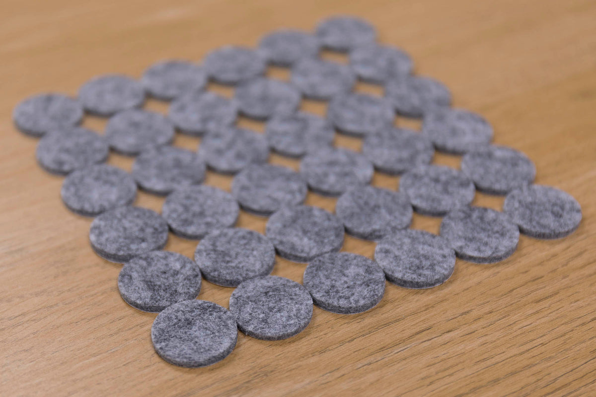 36 Round Protective Felt Pads - 26mm - The Oak Bed Store