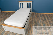 Alexander Medium Oak Ottoman Storage Bed Frame - 3ft Single - The Oak Bed Store