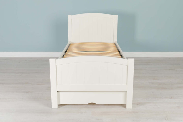 Albany Soft White Solid Wood Guest Bed - 3ft Single - The Oak Bed Store