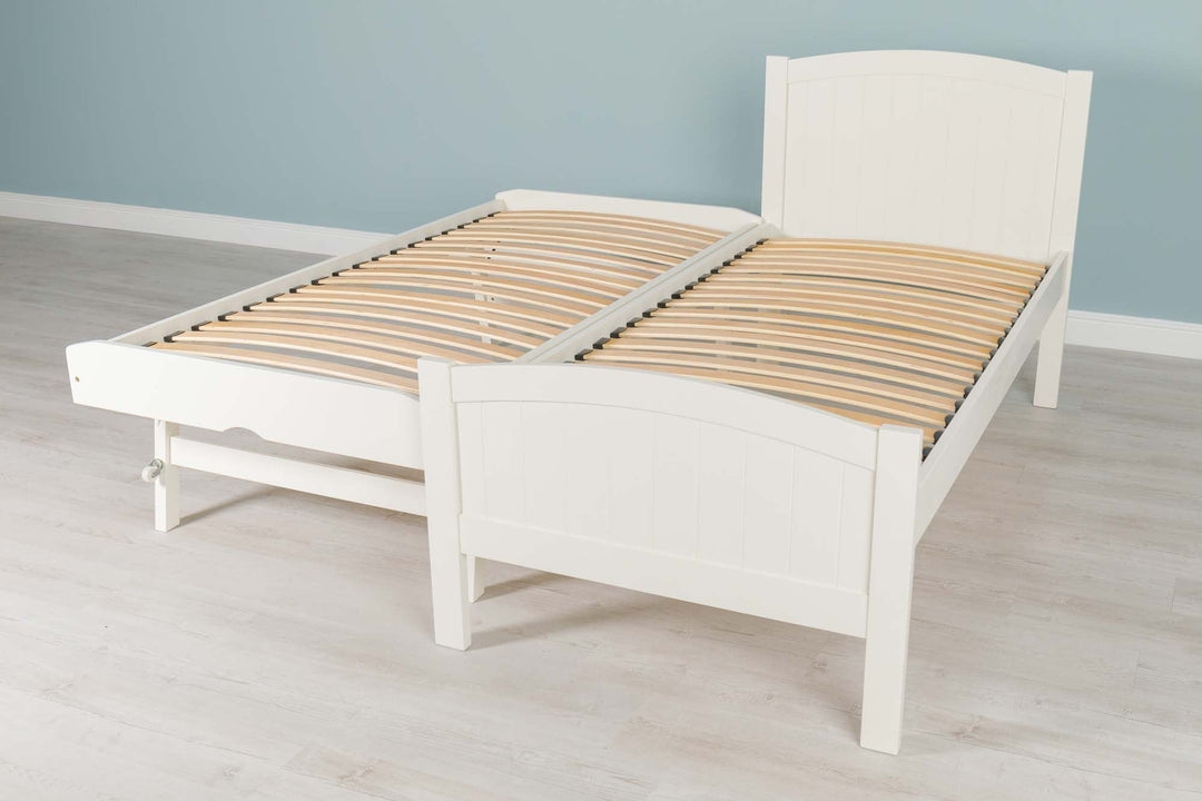 Albany Soft White Solid Wood Guest Bed - 3ft Single - The Oak Bed Store