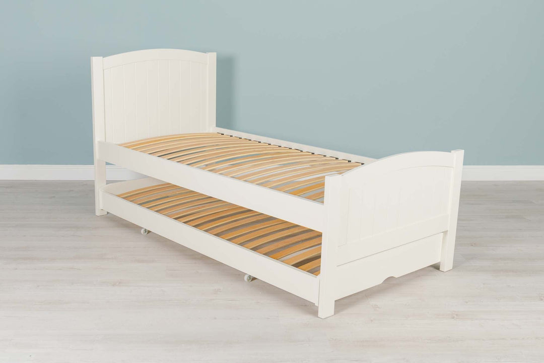 Albany Soft White Solid Wood Guest Bed - 3ft Single - The Oak Bed Store