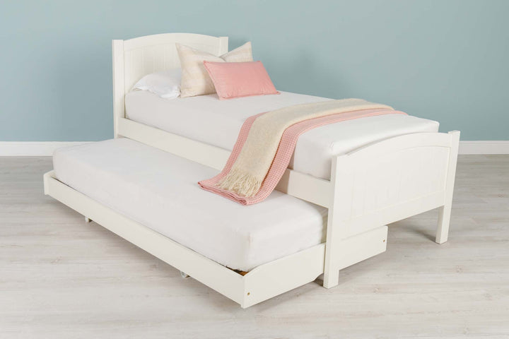 Albany Soft White Solid Wood Guest Bed - 3ft Single - The Oak Bed Store