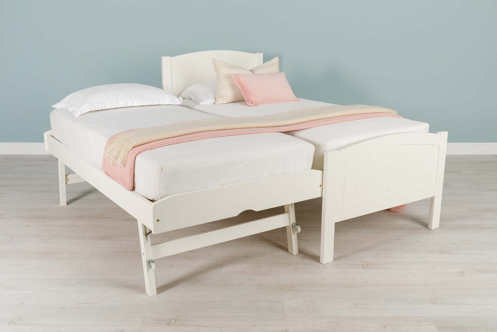 Albany Soft White Solid Wood Guest Bed - 3ft Single - The Oak Bed Store