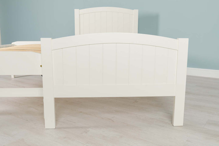 Albany Soft White Solid Wood Guest Bed - 3ft Single - The Oak Bed Store