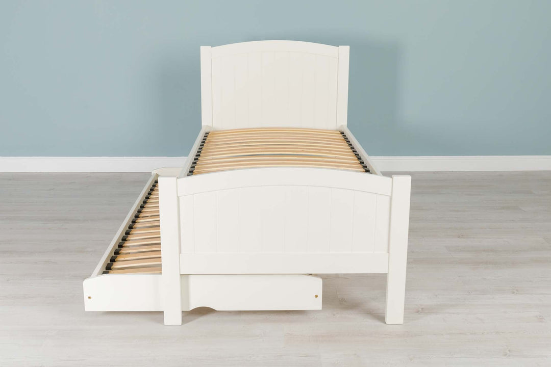 Albany Soft White Solid Wood Guest Bed - 3ft Single - The Oak Bed Store